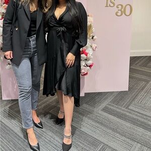 Banana Republic Black Wrap Dress